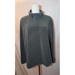 32 Degrees Heat Steel Blue Fleece Pullover Sweatshirt Women's Medium